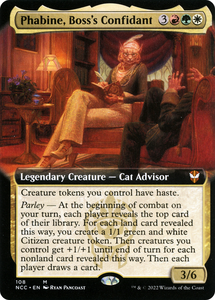 Phabine, Boss's Confidant (Extended Art) (NCC-108) - New Capenna Commander: (Extended Art) Foil