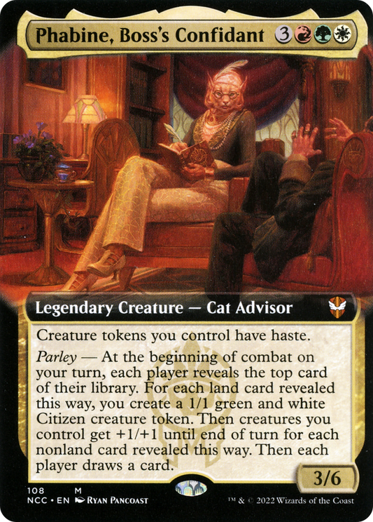 Phabine, Boss's Confidant (Extended Art) (NCC-108) - New Capenna Commander: (Extended Art) Foil