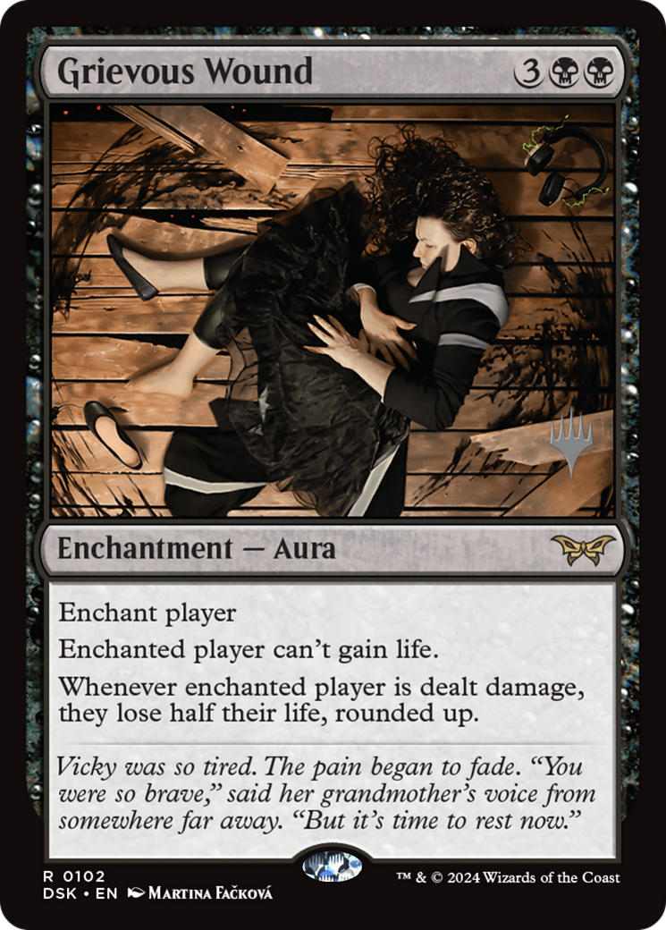 Grievous Wound (PPDSK-102P) - Duskmourn: House of Horror Promos Foil