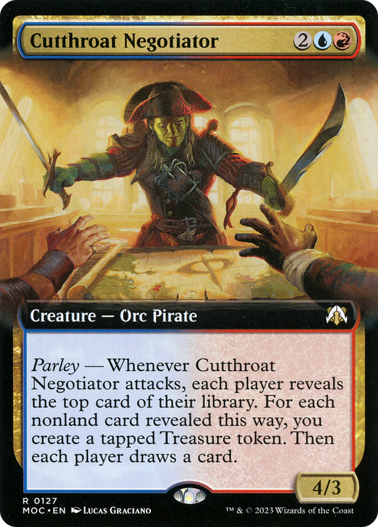 Cutthroat Negotiator (Extended Art) (MOC-127) - March of the Machine Commander: (Extended Art)