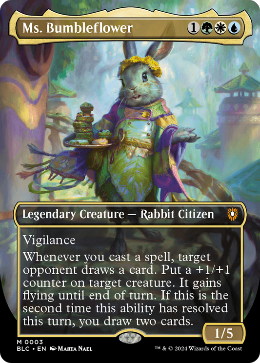 Ms. Bumbleflower (Borderless) (BLC-003) - Bloomburrow Commander (Borderless) Foil