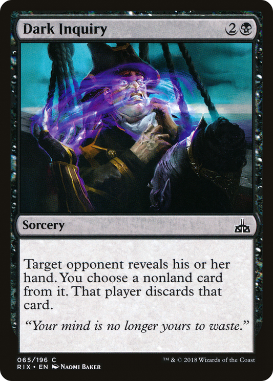 Dark Inquiry (RIX-065) - Rivals of Ixalan Foil