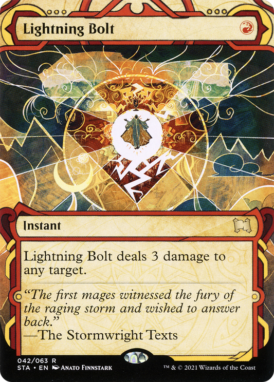 Lightning Bolt (STA-042) - Strixhaven Mystical Archive: (Showcase) (Borderless)