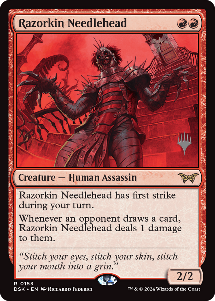 Razorkin Needlehead (PPDSK-153P) - Duskmourn: House of Horror Promos Foil