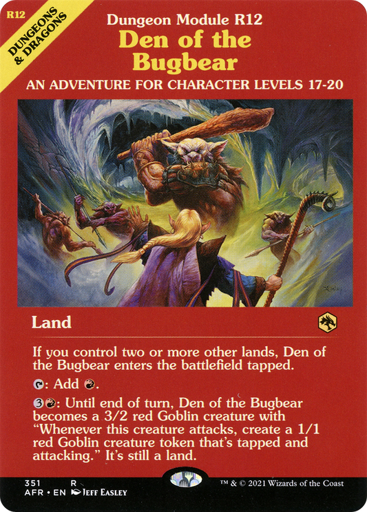 Den of the Bugbear (Dungeon Module) (AFR-351) - Adventures in the Forgotten Realms: (Showcase) Foil