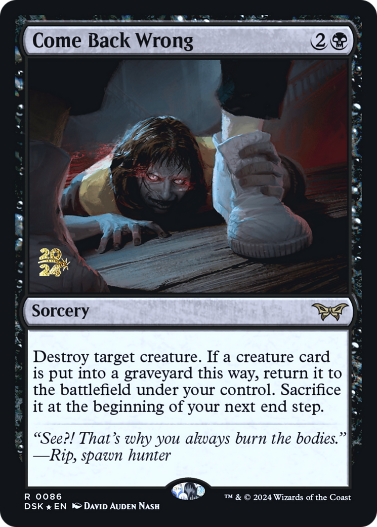 Come Back Wrong (PRE-86S) - Duskmourn: House of Horror Promos Foil