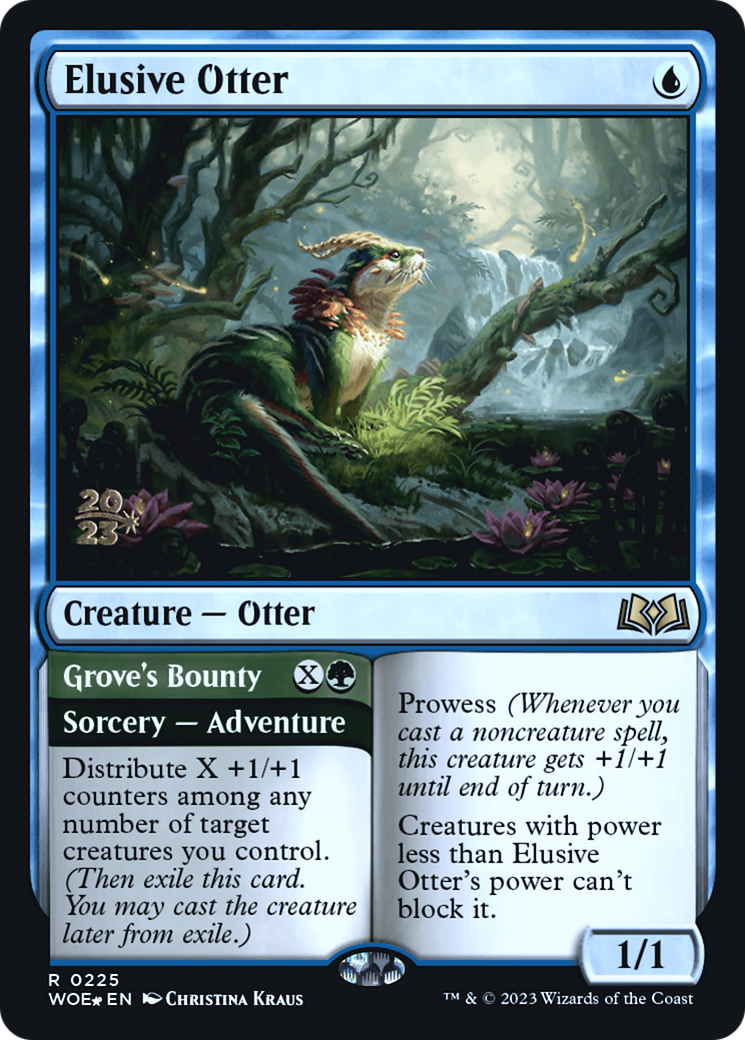 Elusive Otter (PRE-225S) - Wilds of Eldraine Promos Foil