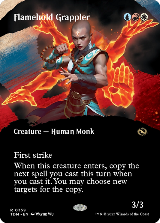 Flamehold Grappler (TDM-359) - Tarkir: Dragonstorm: (Showcase) (Borderless) Foil