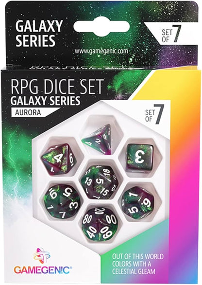 Gamegenic Galaxy Series RPG Dice Set | Set of 7 Dice