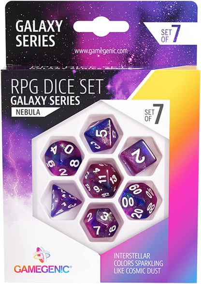 Gamegenic Galaxy Series RPG Dice Set | Set of 7 Dice