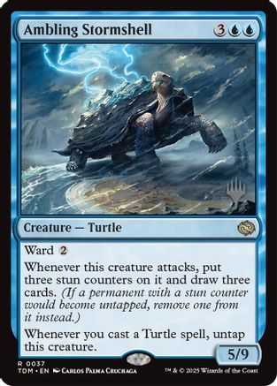 Ambling Stormshell (PPTDM-037) - Promo Pack: Tarkir: Dragonstorm Foil