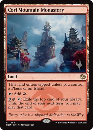 Cori Mountain Monastery (PPTDM-252) - Promo Pack: Tarkir: Dragonstorm Foil