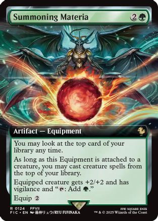 Summoning Materia (Extended Art) (FIC-124) - Commander: FINAL FANTASY Foil