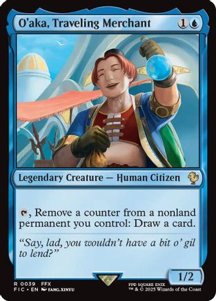 O'aka, Traveling Merchant (Surge Foil) (FIC-039) - Commander: FINAL FANTASY Foil