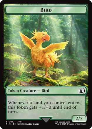 Bird (0017) // Wizard (0015) Double-Sided Token (FIN-17 // 15) - FINAL FANTASY