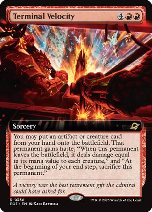 Terminal Velocity (Extended Art) (EOE-338) - Edge of Eternities Foil