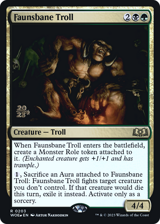 Faunsbane Troll (PRE-203S) - Wilds of Eldraine Promos Foil