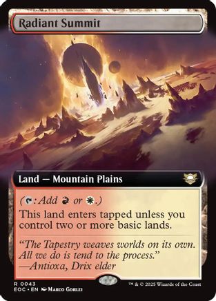 Radiant Summit (Extended Art) (EOC-043) - Commander: Edge of Eternities