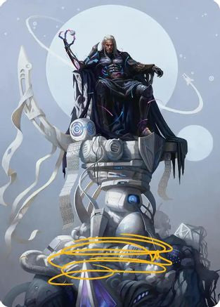 Tezzeret, Cruel Captain Art Card (35/54) (Gold-Stamped Signature) (AAEOE-035) - Art Series: Edge of Eternities