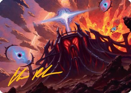 Secluded Starforge Art Card (Gold-Stamped Signature) (AAEOE-032) - Art Series: Edge of Eternities
