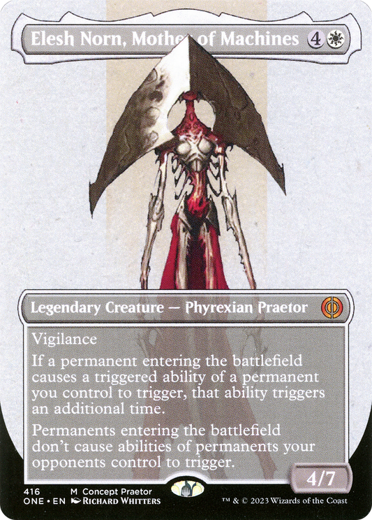 Elesh Norn, Mother of Machines (Concept Praetor) (ONE-416) - Phyrexia: All Will Be One (Borderless) Foil