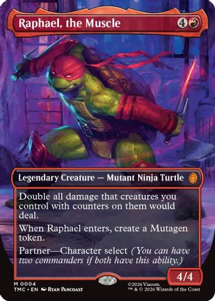 Raphael, the Muscle (0004) (Borderless) (TMC-004) - Teenage Mutant Ninja Turtles