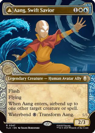 Aang, Swift Savior (Showcase) (TLA-347) - Avatar: The Last Airbender Foil