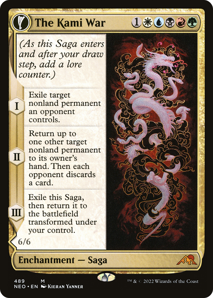 The Kami War (Extended Art) (NEO-489) - Kamigawa: Neon Dynasty: (Extended Art, fandfc, enchantment)