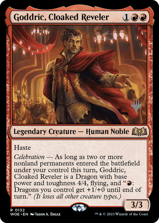 Goddric, Cloaked Reveler (PPWOE-132) - Wilds of Eldraine Promos