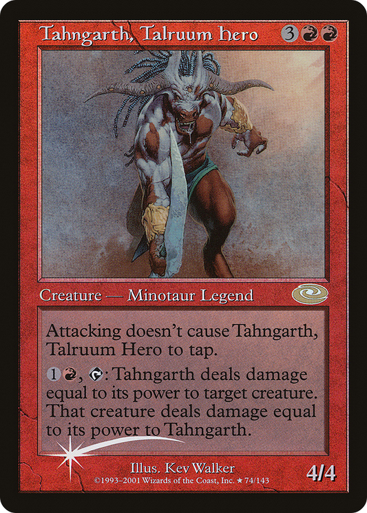 Tahngarth, Talruum Hero (Alt. Art Foil) (PLS-074) - Planeshift Foil