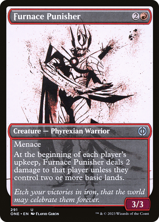 Furnace Punisher (Showcase) (ONE-291) - Phyrexia: All Will Be One: (Showcase) Foil