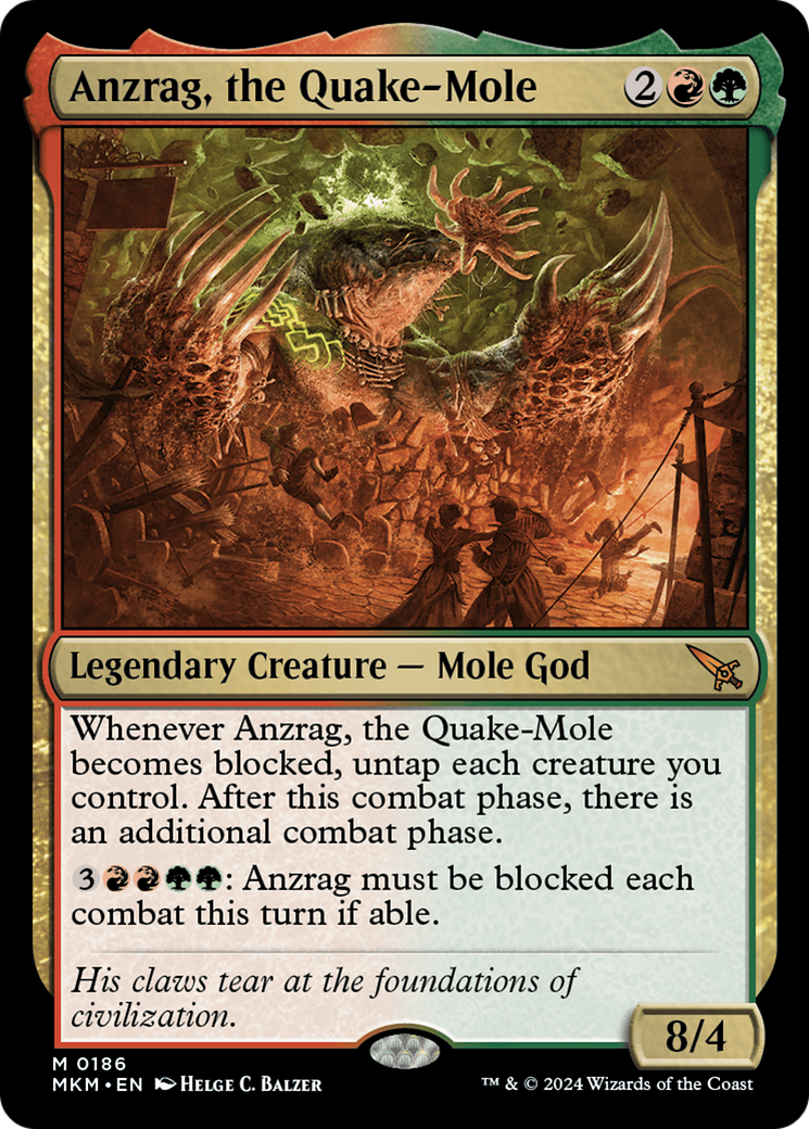 Anzrag, the Quake-Mole (MKM-186) - Murders at Karlov Manor Foil