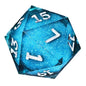 Oversized D20 55mm Liquid Core - Blue Glitter