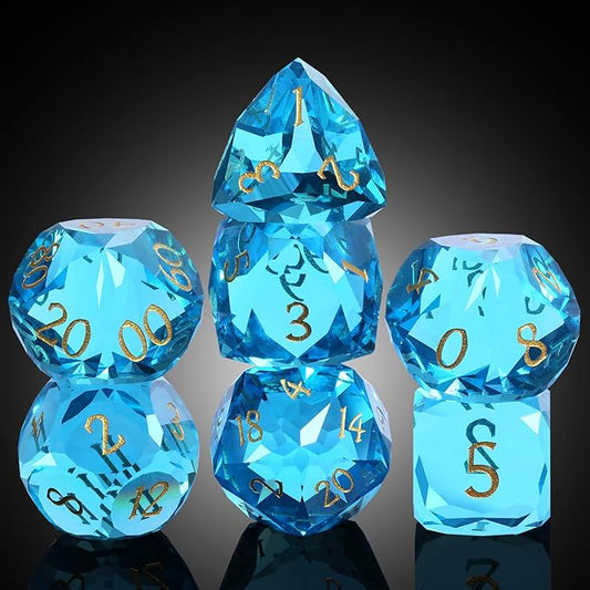 Angled Resin 7 Dice Set - Gemstone