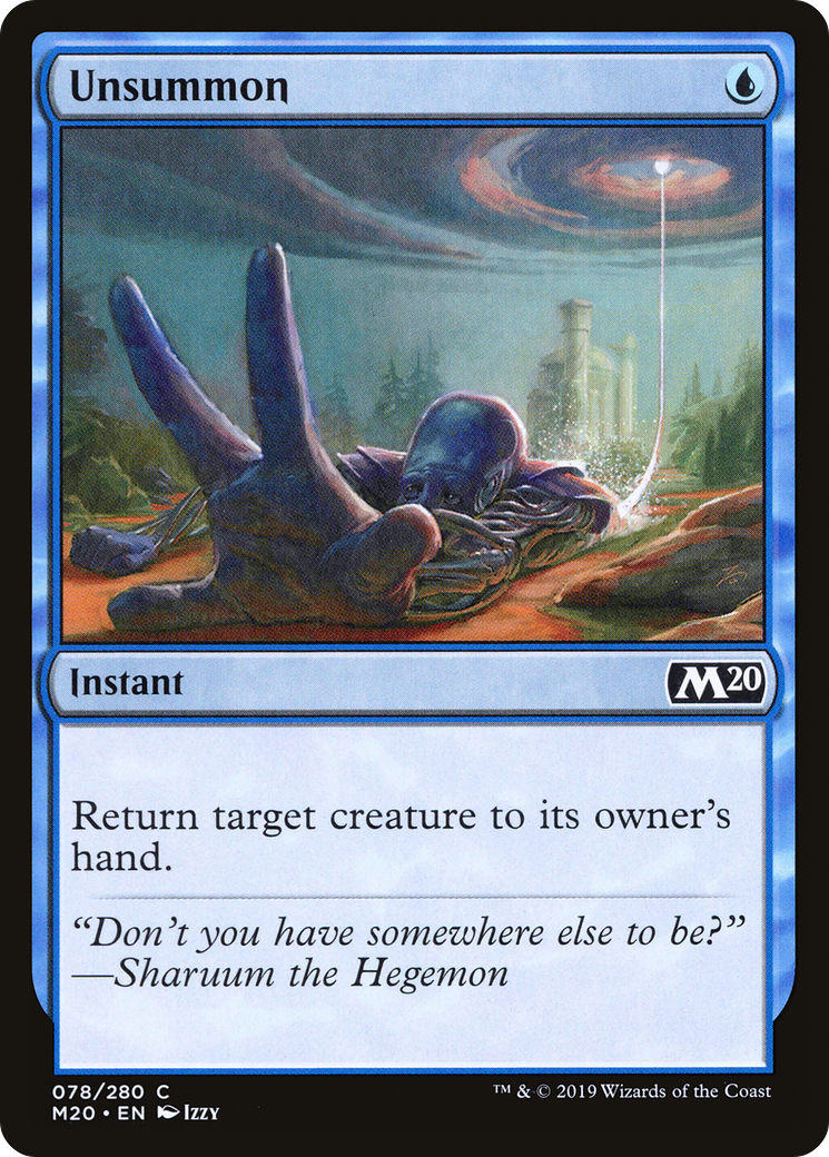 Unsummon (M20-078) - Core Set 2020 Foil