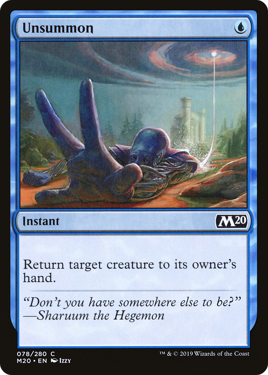Unsummon (M20-078) - Core Set 2020 Foil