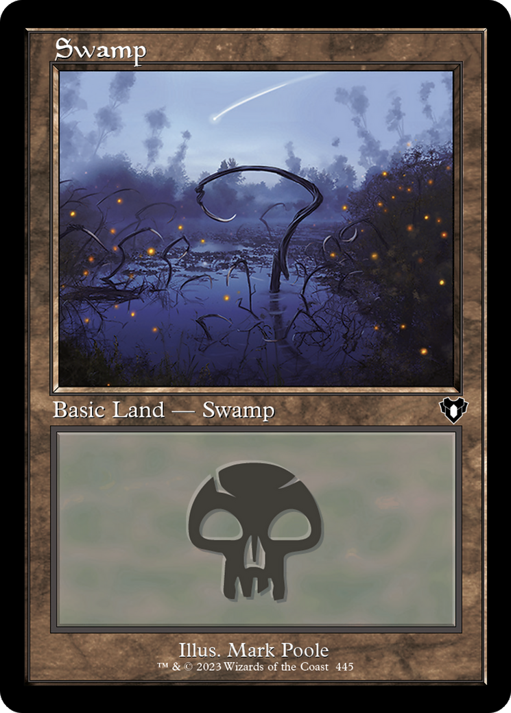 Swamp (445) (Retro Frame) (CMM-445) - Commander Masters Foil