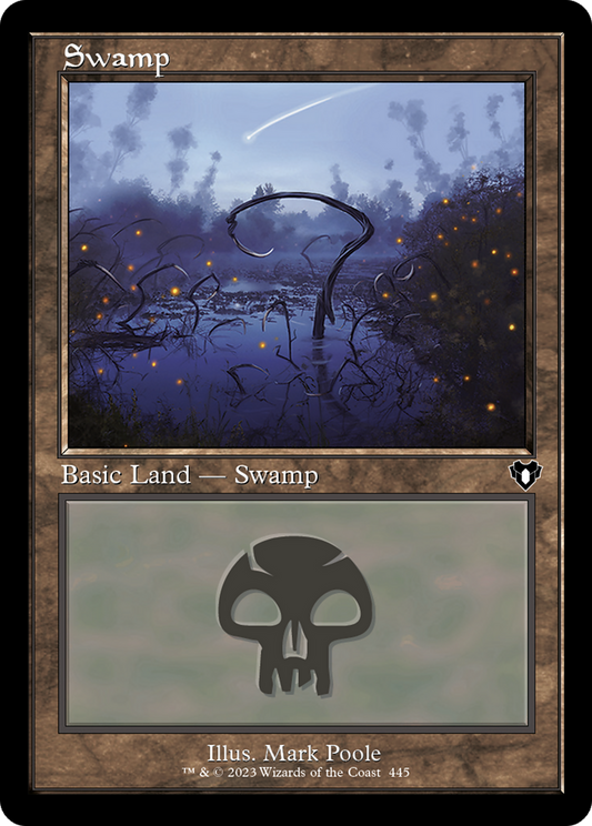 Swamp (445) (Retro Frame) (CMM-445) - Commander Masters Foil