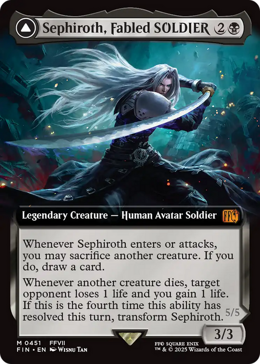 Sephiroth, Fabled SOLDIER // Sephiroth, One-Winged Angel (FIN-451) - FINAL FANTASY: (Extended Art)
