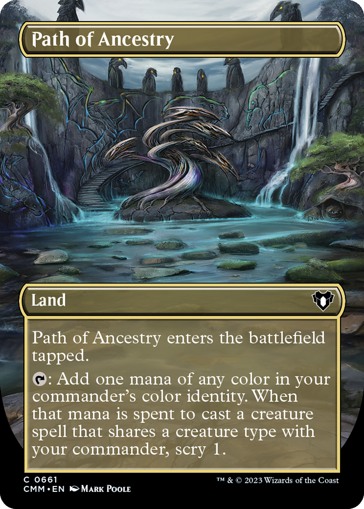 Path of Ancestry (Borderless) (CMM-661) - Commander Masters (Borderless) Foil