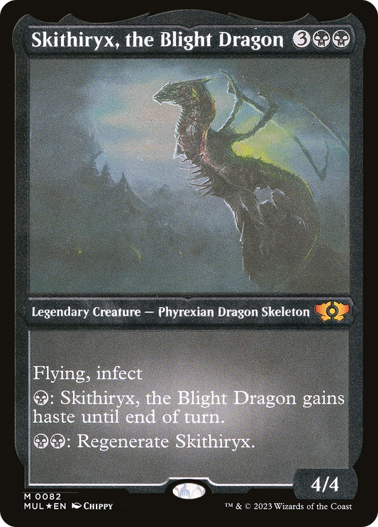 Skithiryx, the Blight Dragon (Foil Etched) (MUL-082) - Multiverse Legends Foil