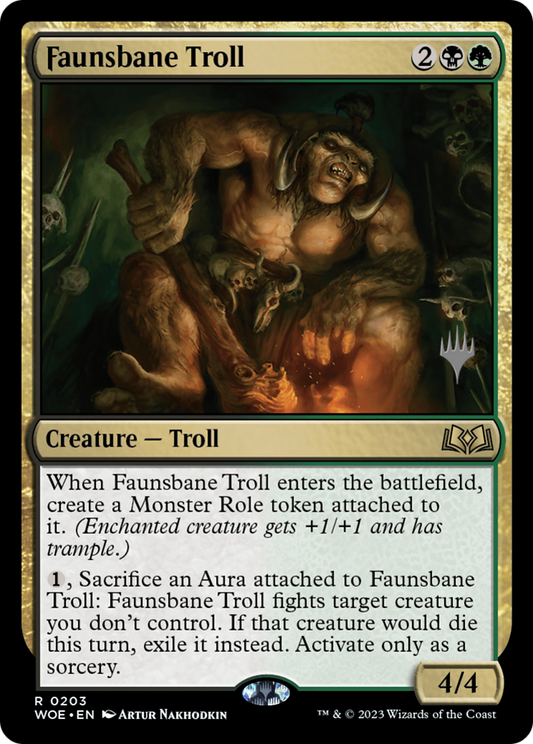 Faunsbane Troll (PPWOE-203P) - Wilds of Eldraine Promos Foil