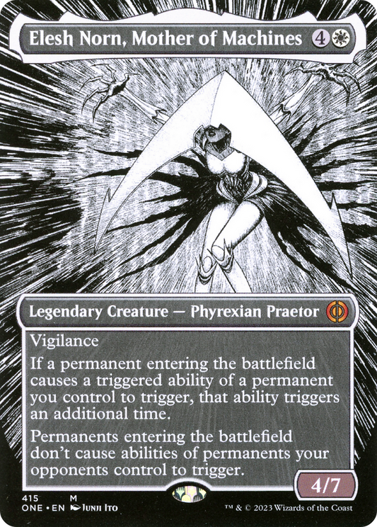 Elesh Norn, Mother of Machines (Borderless) (ONE-415) - Phyrexia: All Will Be One (Borderless)