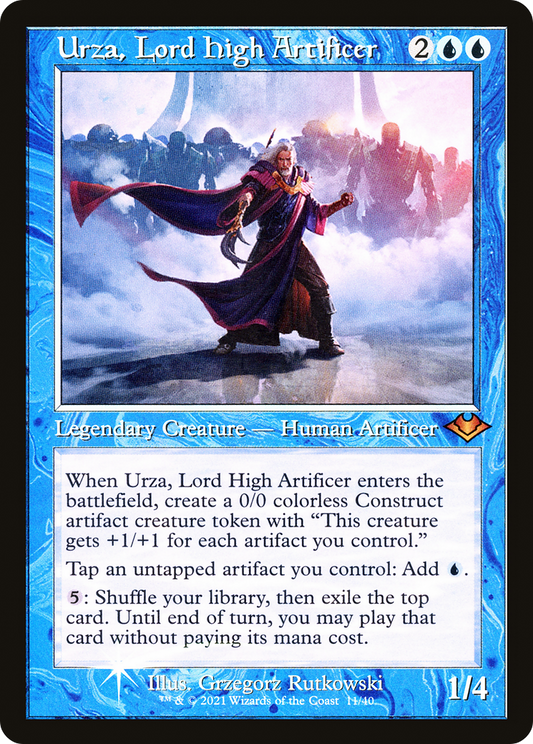 Urza, Lord High Artificer (Retro Frame) (MH1-011) - Modern Horizons 1 Timeshifts Foil