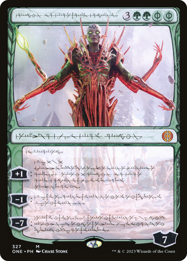 Nissa, Ascended Animist (Phyrexian) (ONE-327) - Phyrexia: All Will Be One: (Showcase) Foil