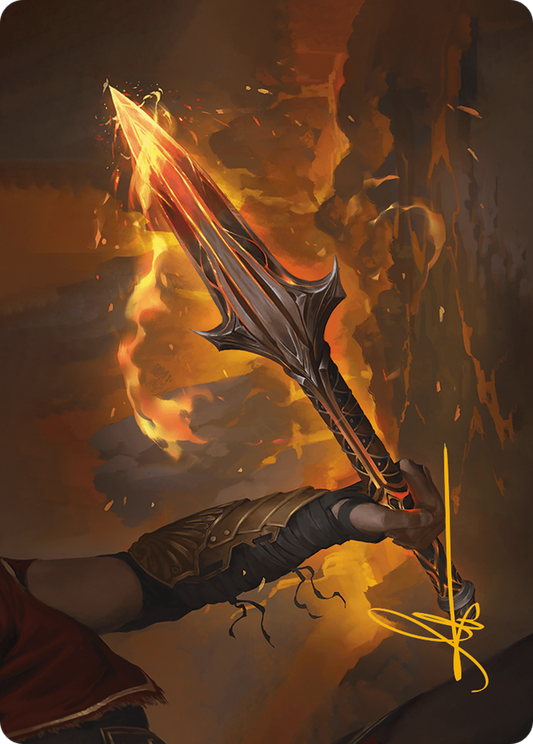 The Spear of Leonidas Art Card (Gold-Stamped Signature) (ASACR-004) - Assassin's Creed Art Series (Borderless)