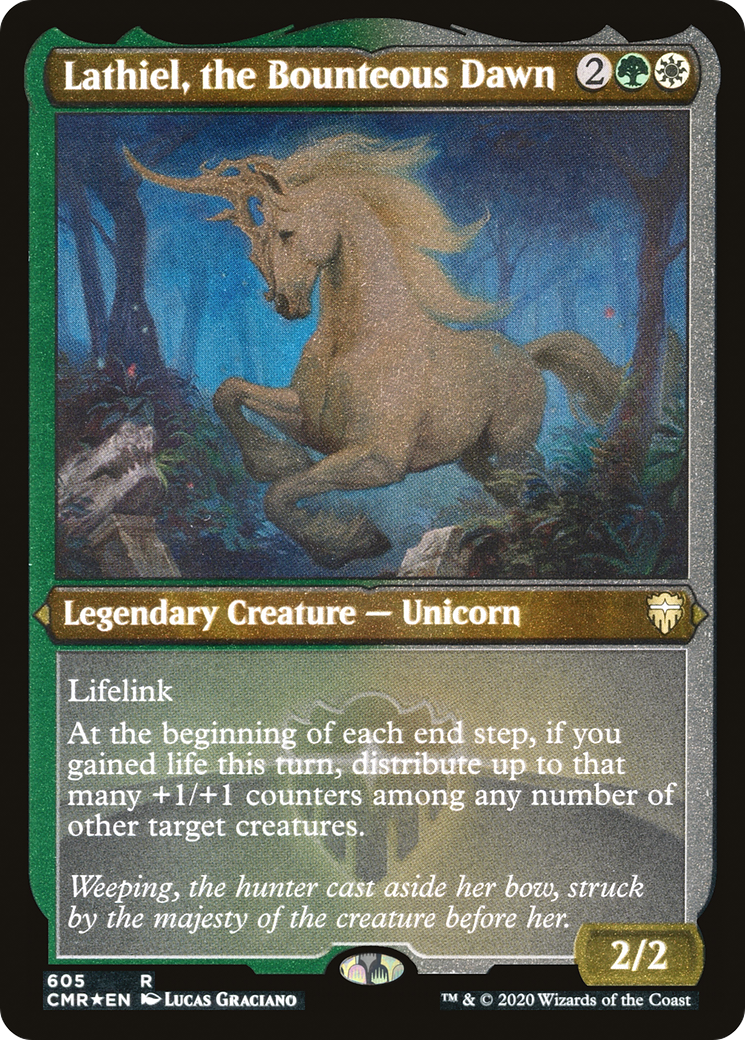 Lathiel, the Bounteous Dawn (Foil Etched) (CMR-605) - Commander Legends Foil