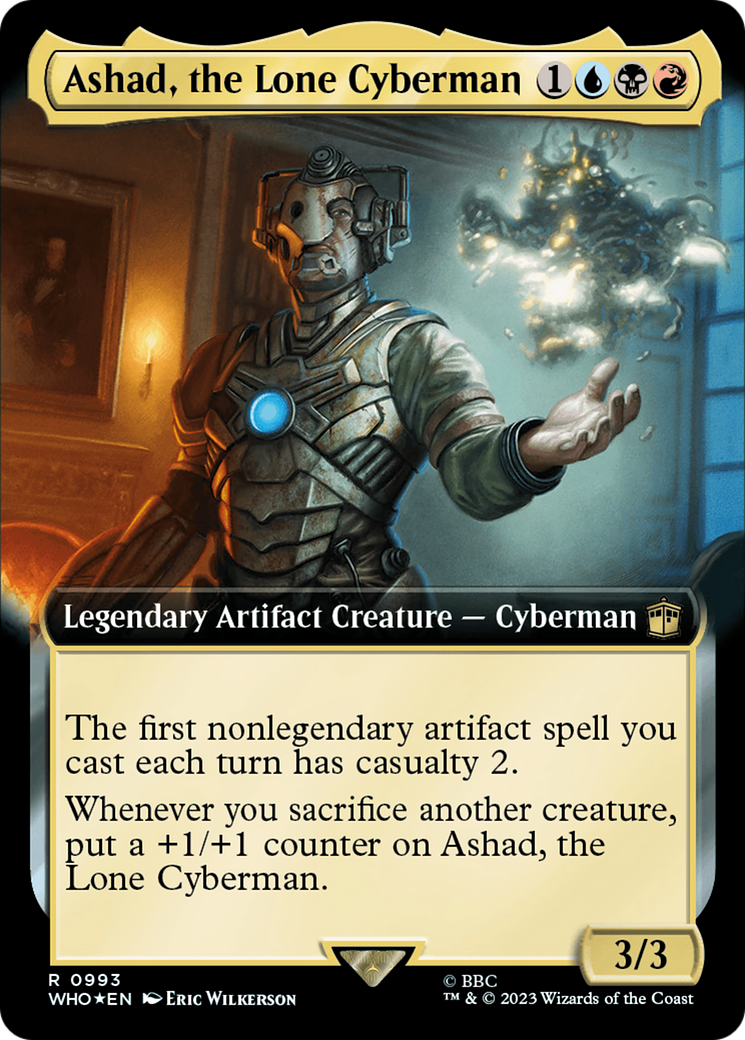 Ashad, the Lone Cyberman (Extended Art) (Surge Foil) (WHO-993) - Doctor Who: (Extended Art) Foil