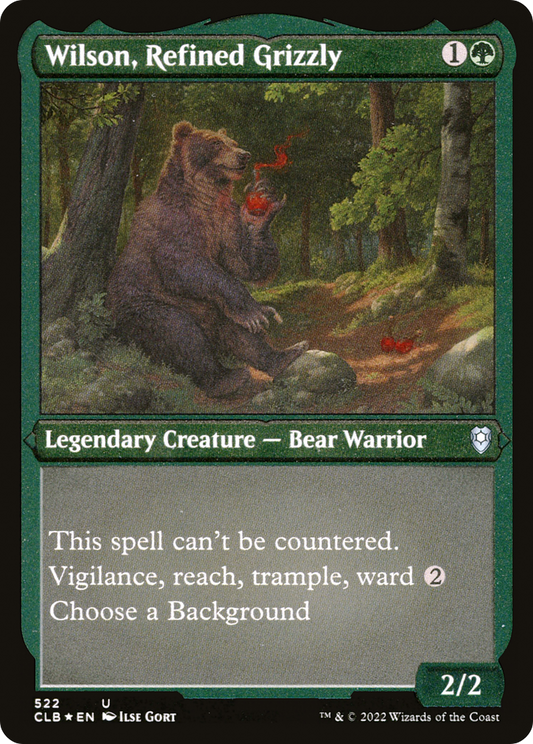Wilson, Refined Grizzly (Foil Etched) (CLB-522) - Commander Legends: Battle for Baldur's Gate Foil