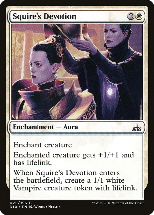 Squire's Devotion (RIX-025) - Rivals of Ixalan Foil